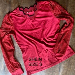 Red Shein shirt